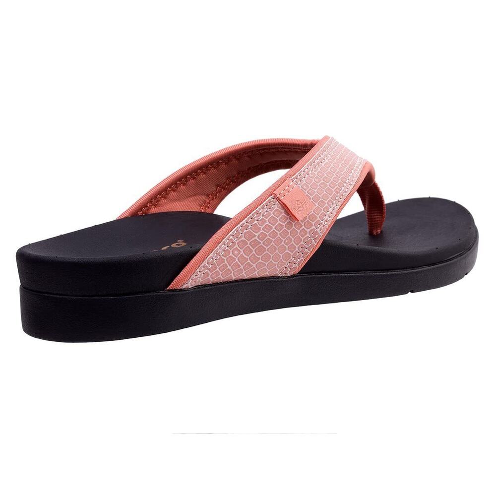 Waco Shoe Company Spenco Women's Shoreline Snake FlipFlop, Terra Cotta, 6.5 Wide